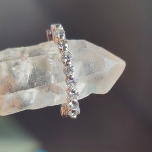 ✨ 14k White Gold Inside-Out Diamond Hoop (Single) ✨